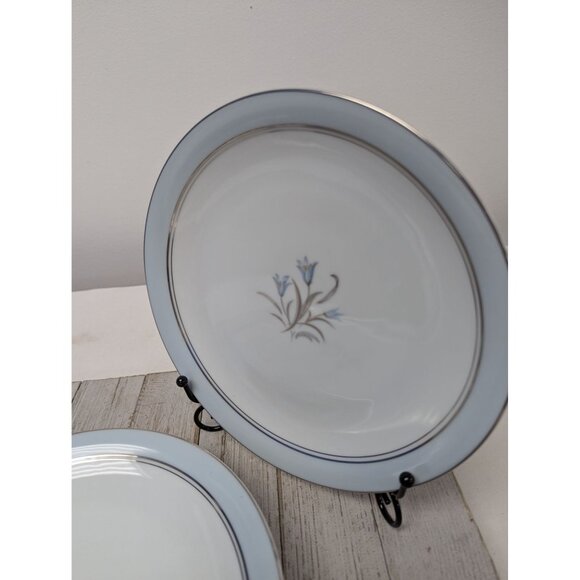 Set Of 4 Noritake Bluebell Salad Luncheon Plates 5558 Fine China - Picture 2 of 10